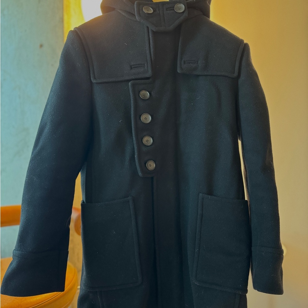 Balenciaga Black Pea Coat